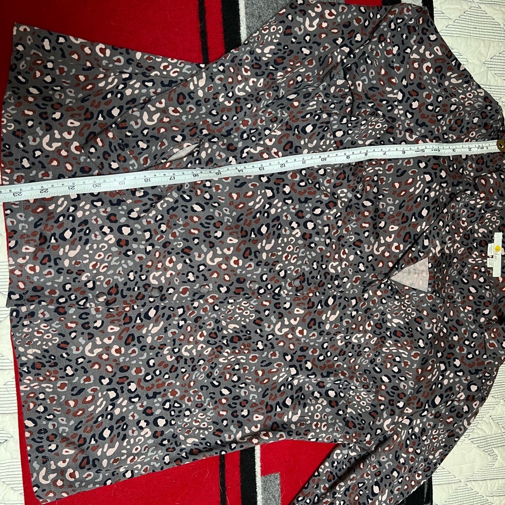 Boden Animal Print, Knit, Button-up Blouse - Picture 9 of 12